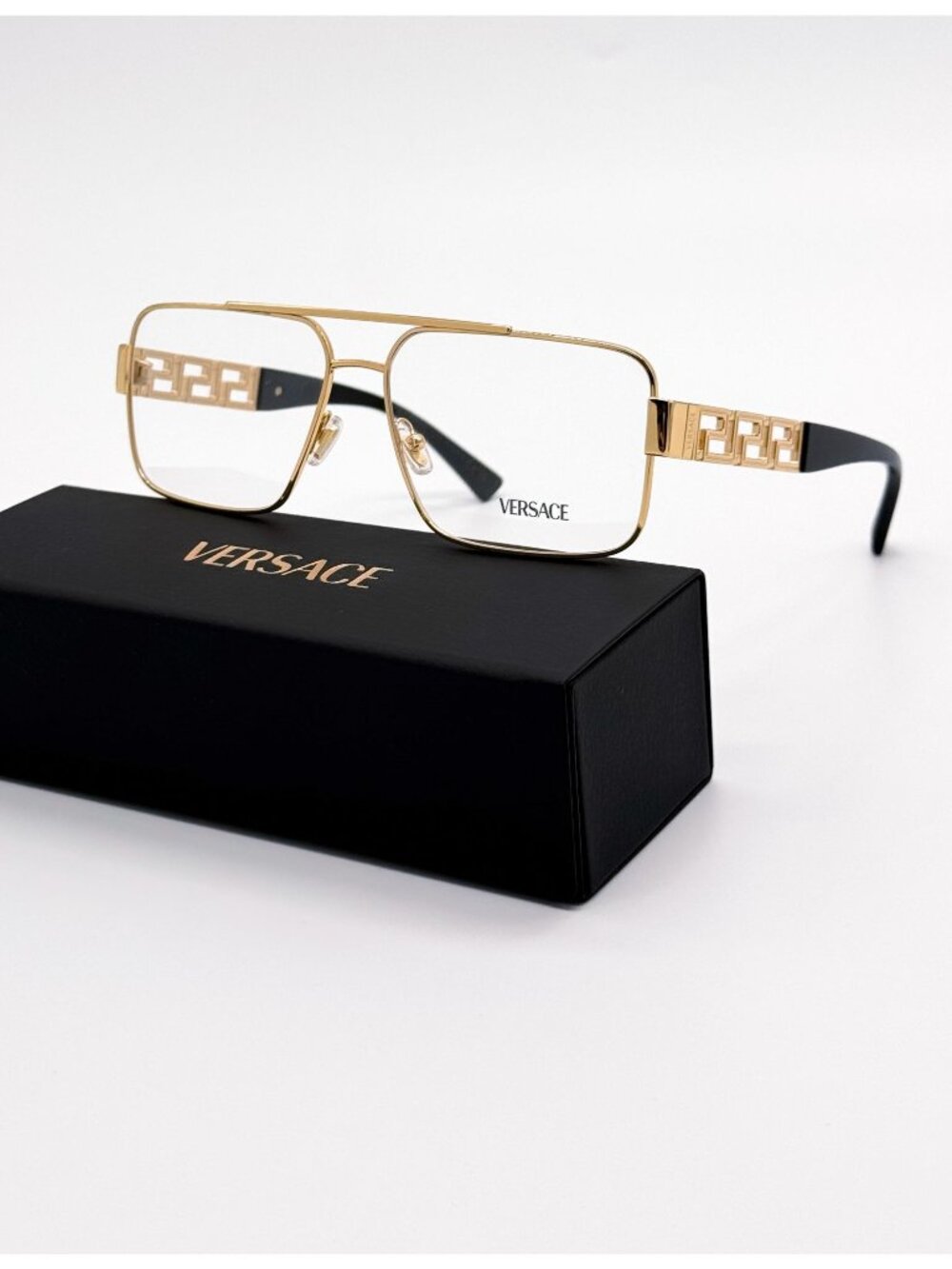 New Verasce VE1308 1002 Square Gold Unisex Eyeglasses